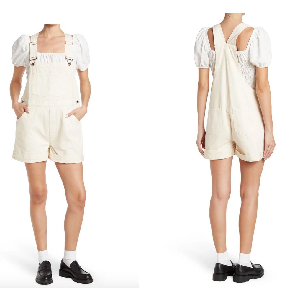 White Linen Overalls